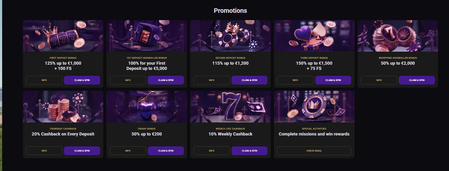 Crown Slots promotions — reported welcome package, reloads, cashback and prize drops